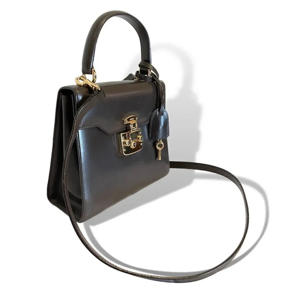 GUCCI Lady Lock Leather 2-Way Vintage Handbag - Picture 15 of 15